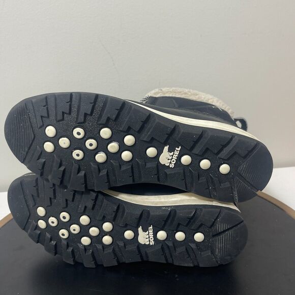 Sorel Whitney II Short Lace WP Boot Waterproof Black Noir US Boysโ 4 - Picture 9 of 12